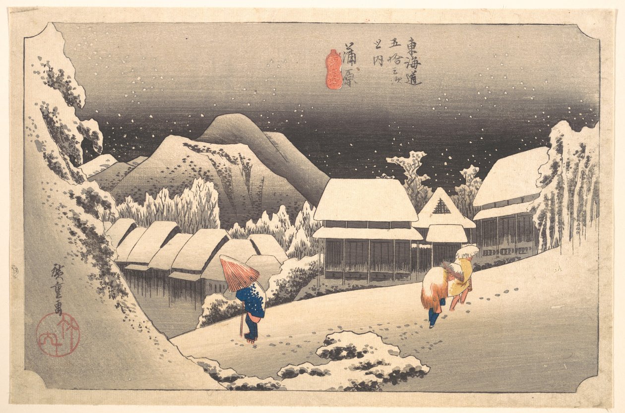 Večerní sníh od Utagawa Hiroshige