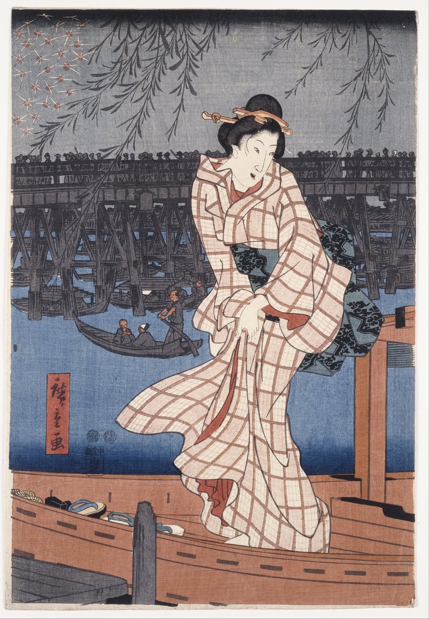 Večer u řeky Sumida od Utagawa Hiroshige