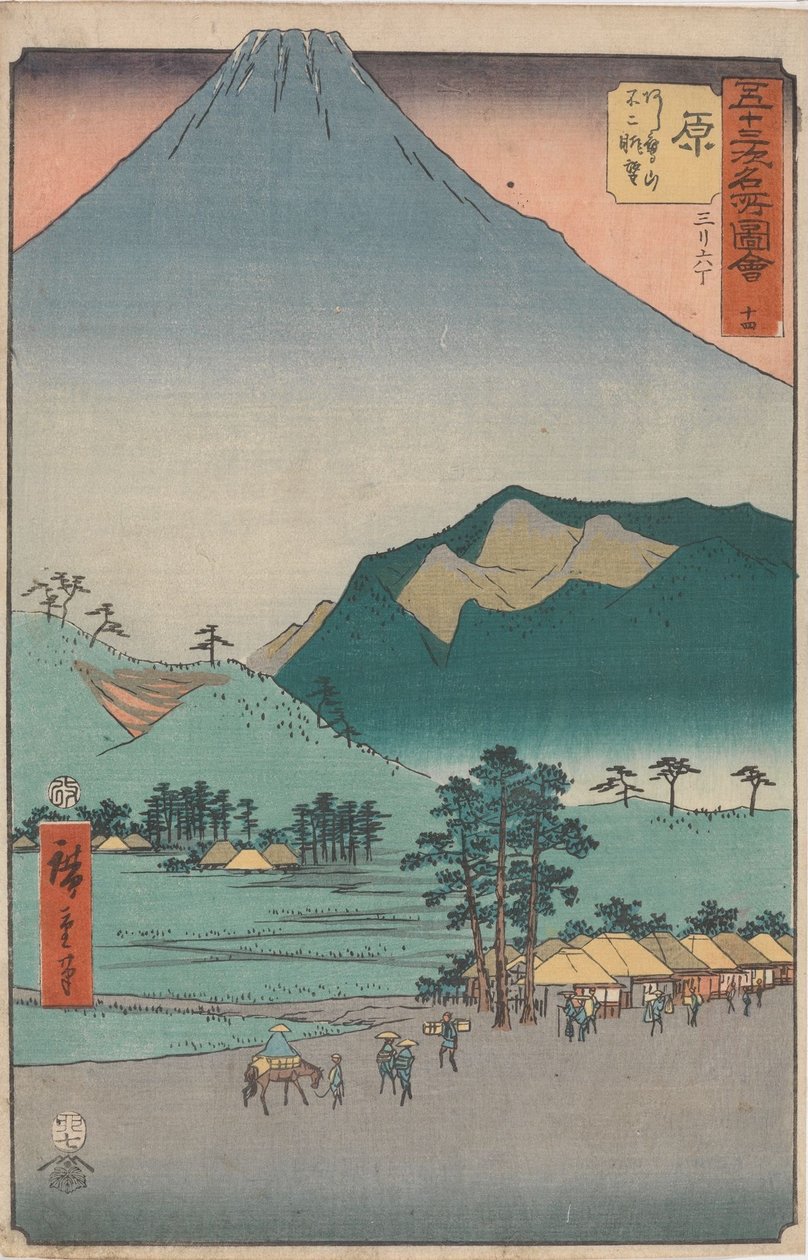 Slavné památky padesáti tří stanic od Utagawa Hiroshige