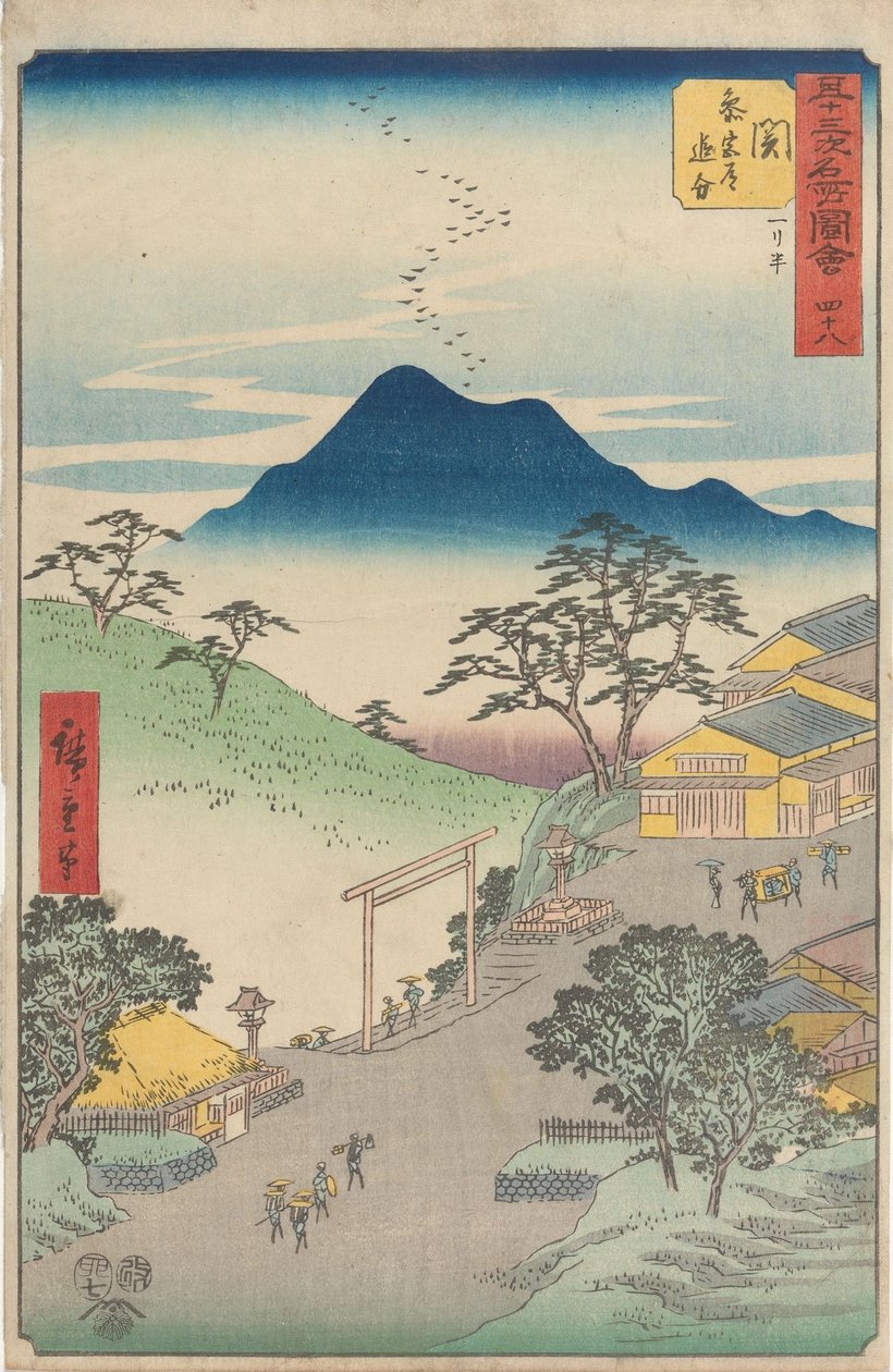 Slavné památky padesáti tří stanic od Utagawa Hiroshige