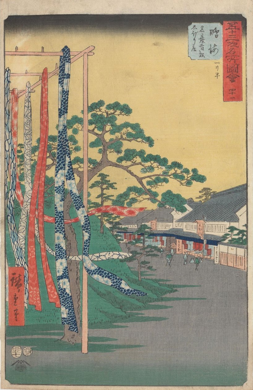 Slavné památky padesáti tří stanic od Utagawa Hiroshige