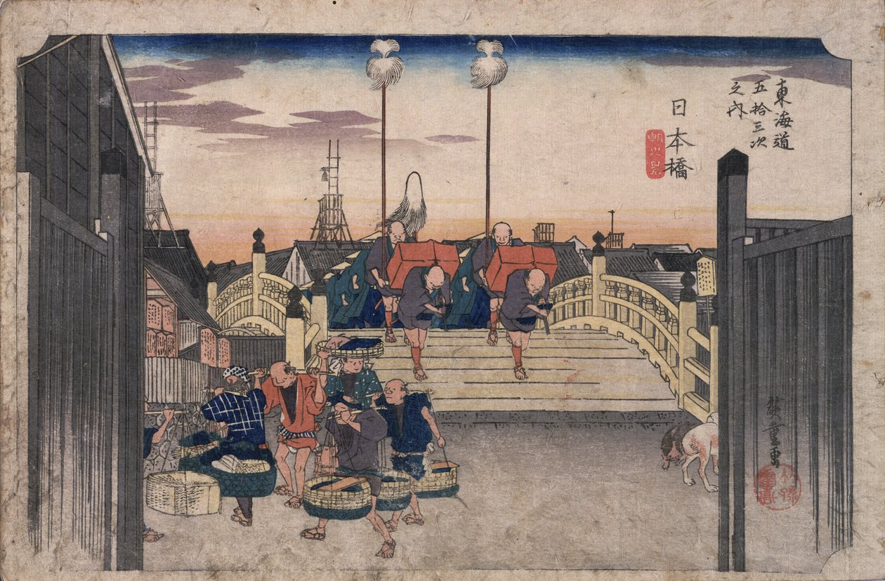 Padesát tři etapy silnice Tókaidó od Utagawa Hiroshige