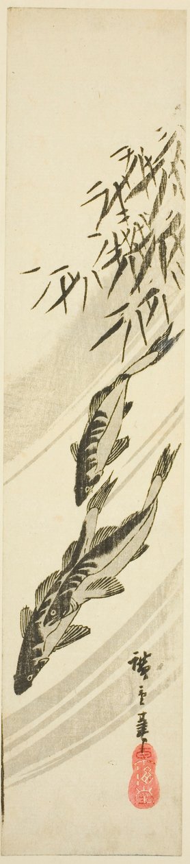 Ryby v potoce od Utagawa Hiroshige