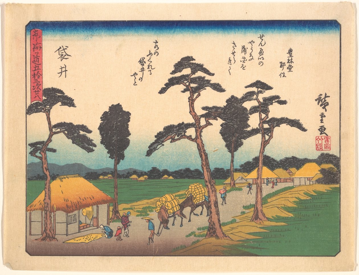 Fukuroi, ze série Padesát tři stanic na cestě Tōkaidō od Utagawa Hiroshige