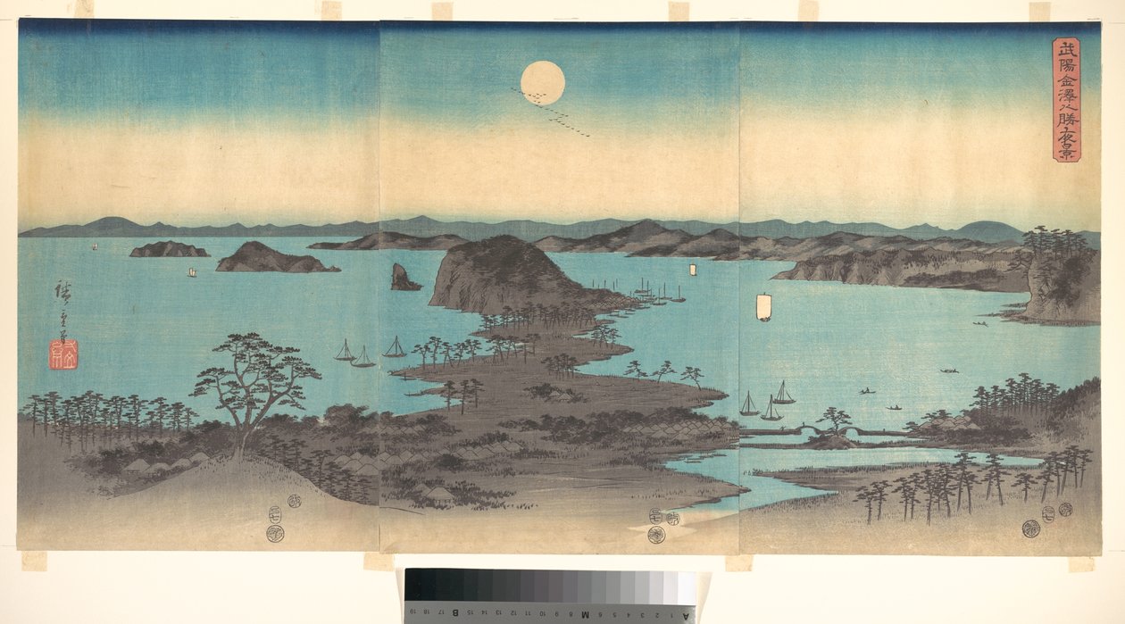 Úplněk v Kanazawě, provincie Musaši od Utagawa Hiroshige