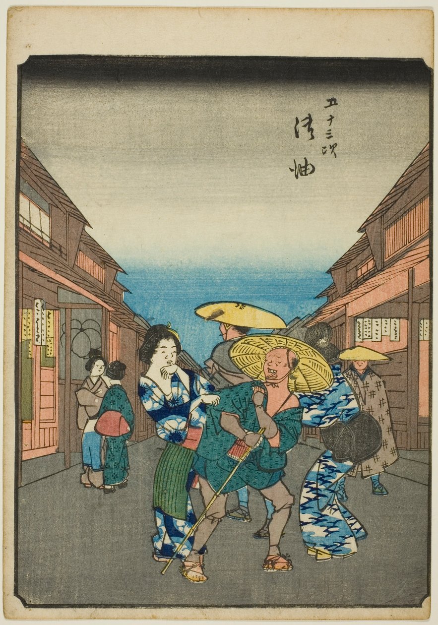 goyu, ze série ``padesát tři s tachi zní ``z města `` (pět tříd) od Utagawa Hiroshige