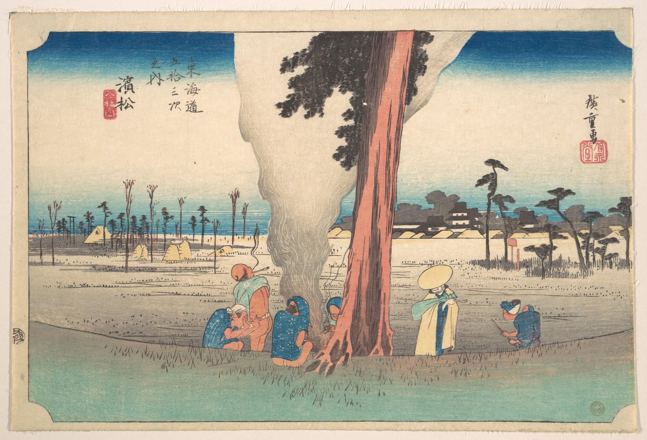 Hamamatsu, pohled na Toko od Utagawa Hiroshige