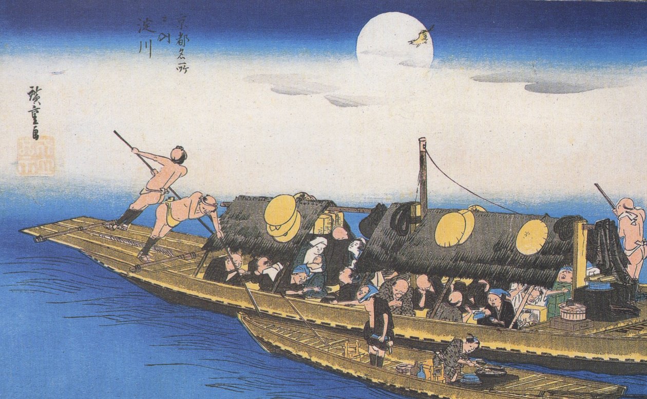 Hiroshige Přívoz na řece od Utagawa Hiroshige