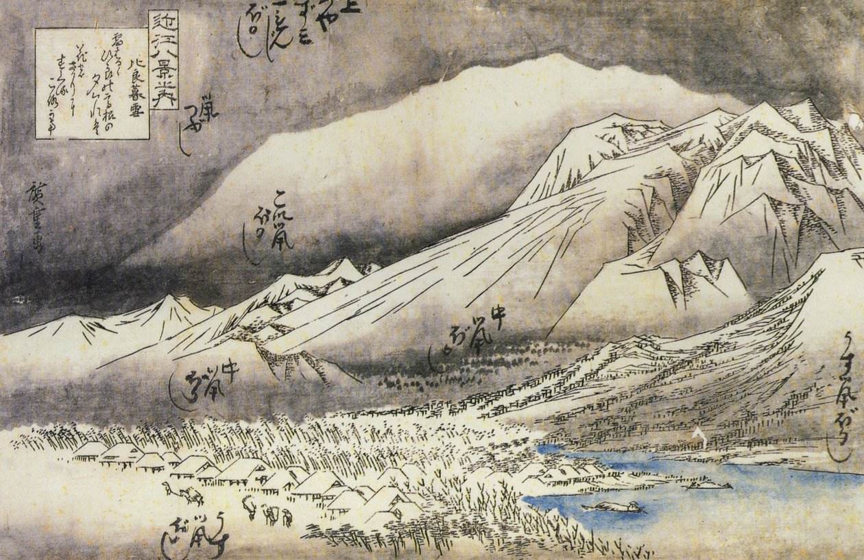 Hirošige, Hora ve sněhu od Utagawa Hiroshige