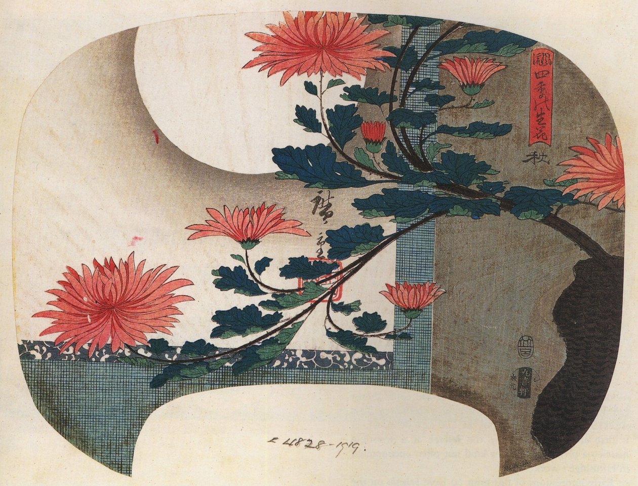 Hirošige, Chryzantémy od Utagawa Hiroshige