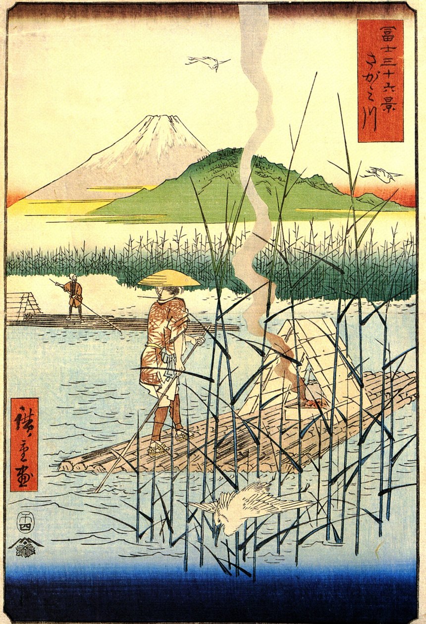 Hirošige, Řeka Sagami od Utagawa Hiroshige