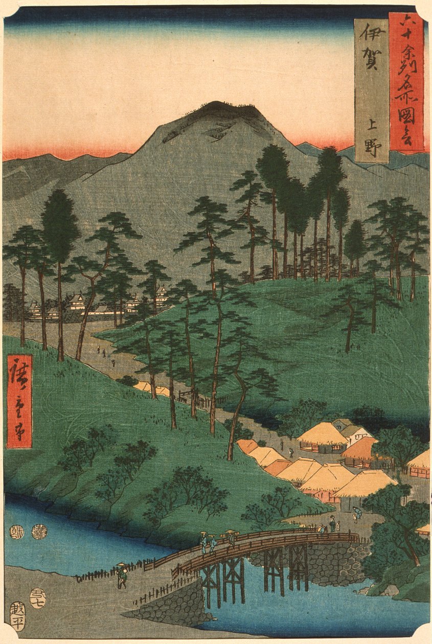 Provincie Iga, Ueno od Utagawa Hiroshige