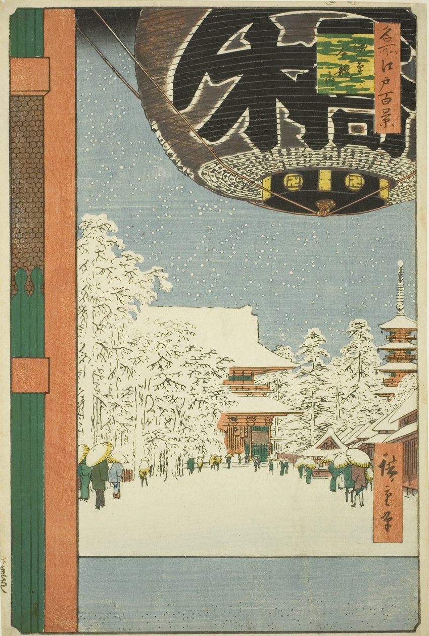 Kinryu zbývající hand MP At Asakusa (Asakusa Kinryu zbývající), ze série s ``Hřeben pro d re d f s view ws of Edo (Sto slavných památek Edo)