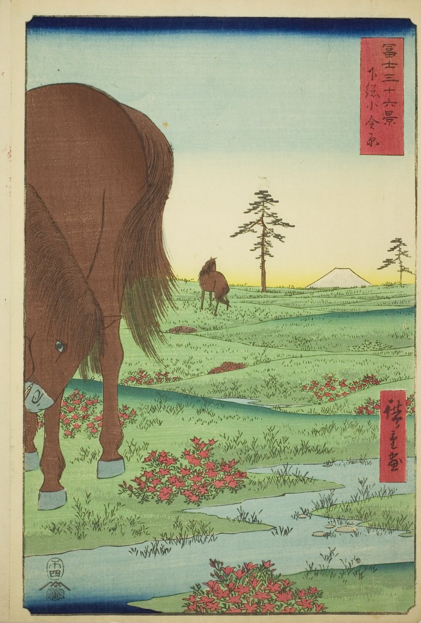 Dobrý člen Ogane P Gesasa P Rovinse (Shimosa Koganehara), ze série Te `` Mr. Tyrty x Pohledy na horu Fuji (Fuji Usaju Rokukatsu) 