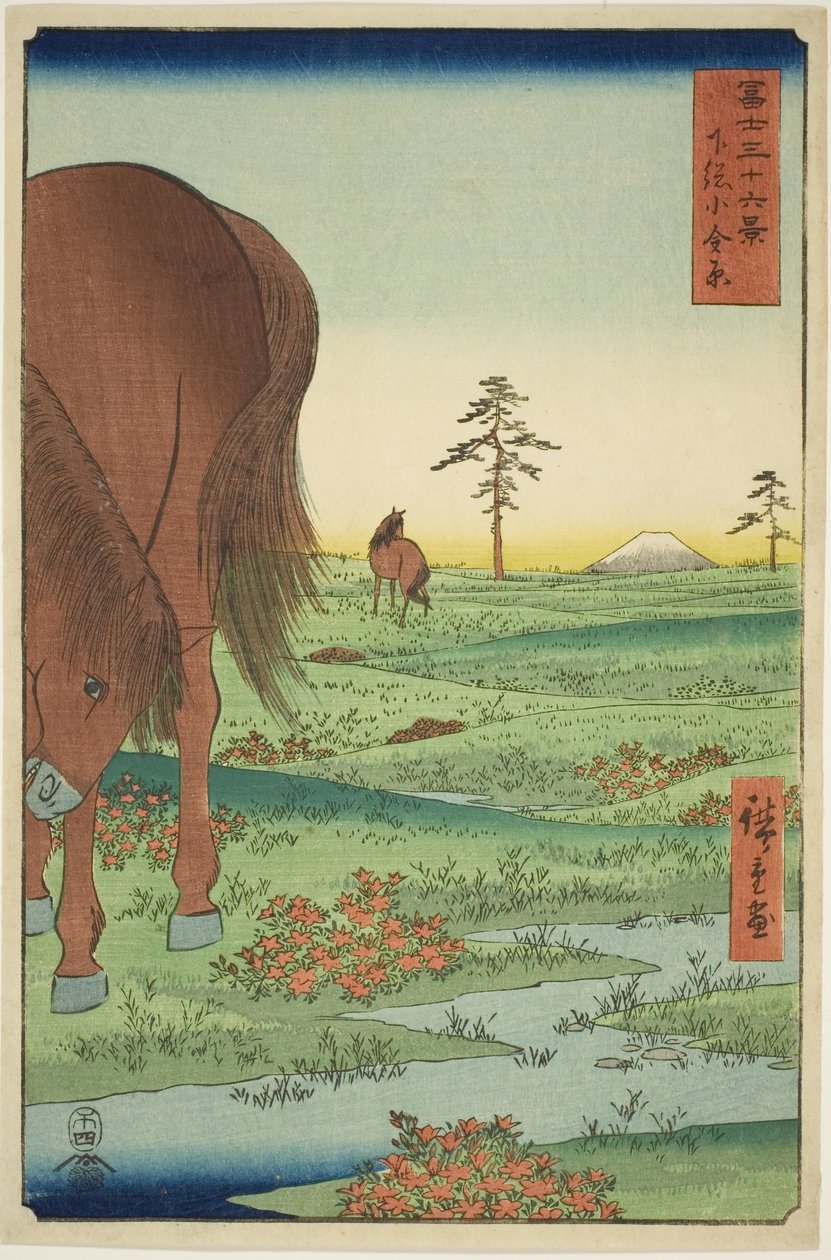 Dobrý člen Ogane P Gesasa P Rovinse (Shimosa Koganehara), ze série Te `` Mr. Tyrty x Pohledy na horu Fuji (Fuji Usaju Rokukatsu) 