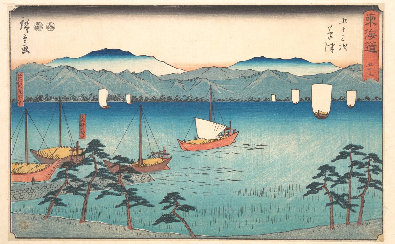 Termální pramen od Utagawa Hiroshige