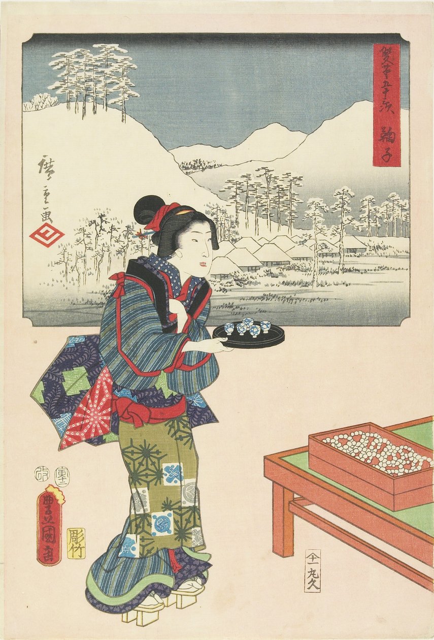 Mariko, prosinec 1854 od Utagawa Hiroshige