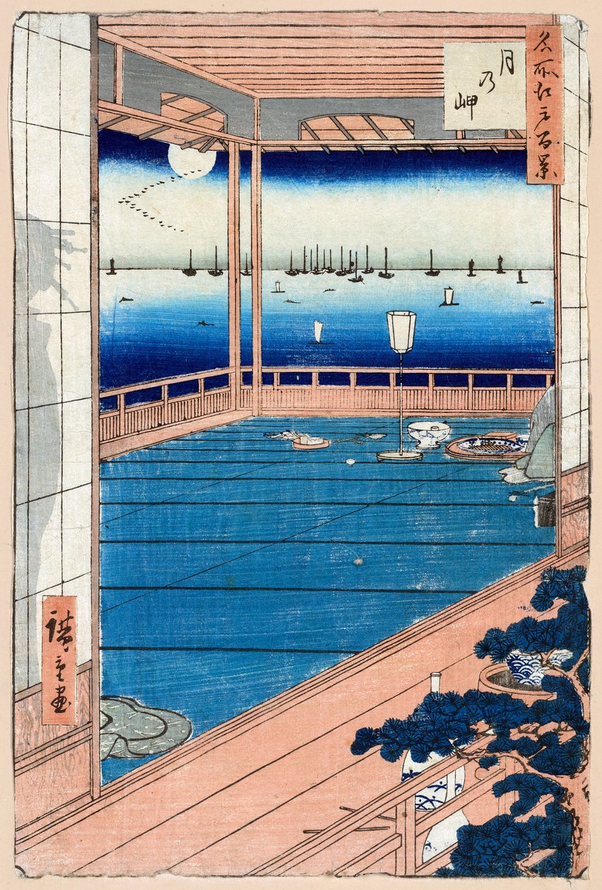 Měsíční svit Sto slavných pohledů na Edo, 1856-1858. od Utagawa Hiroshige