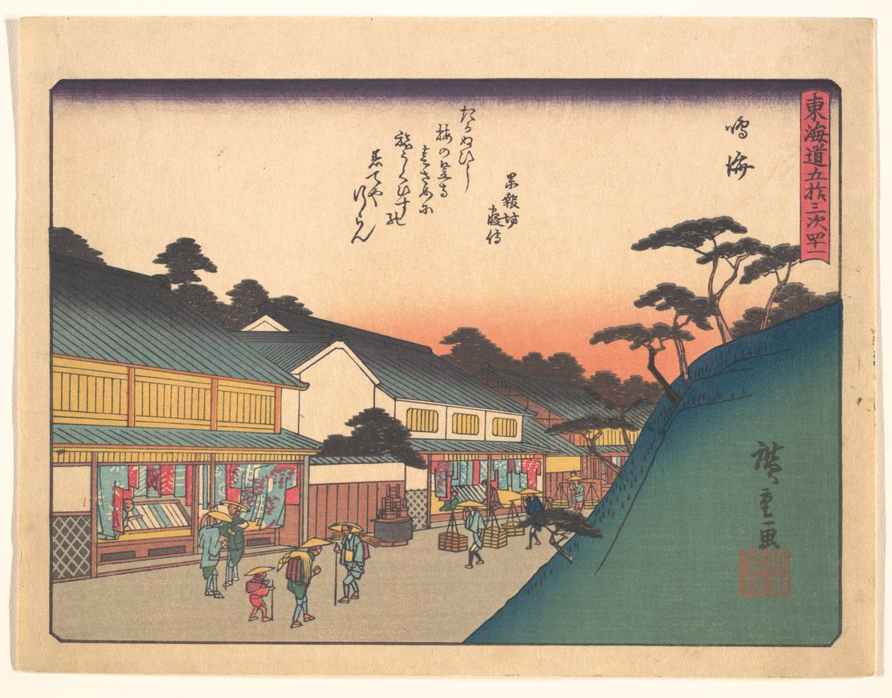 Narumi, ze série Padesát tři stanic na cestě Tōkaidō od Utagawa Hiroshige