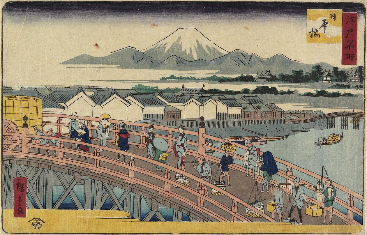Most Nihonbaši, 1830-1858 od Utagawa Hiroshige