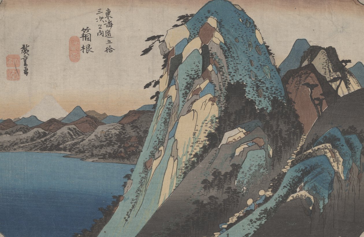 č. 11 „Hakone“ z 53 stanic Tokaida, kolem roku 1833 od Utagawa Hiroshige