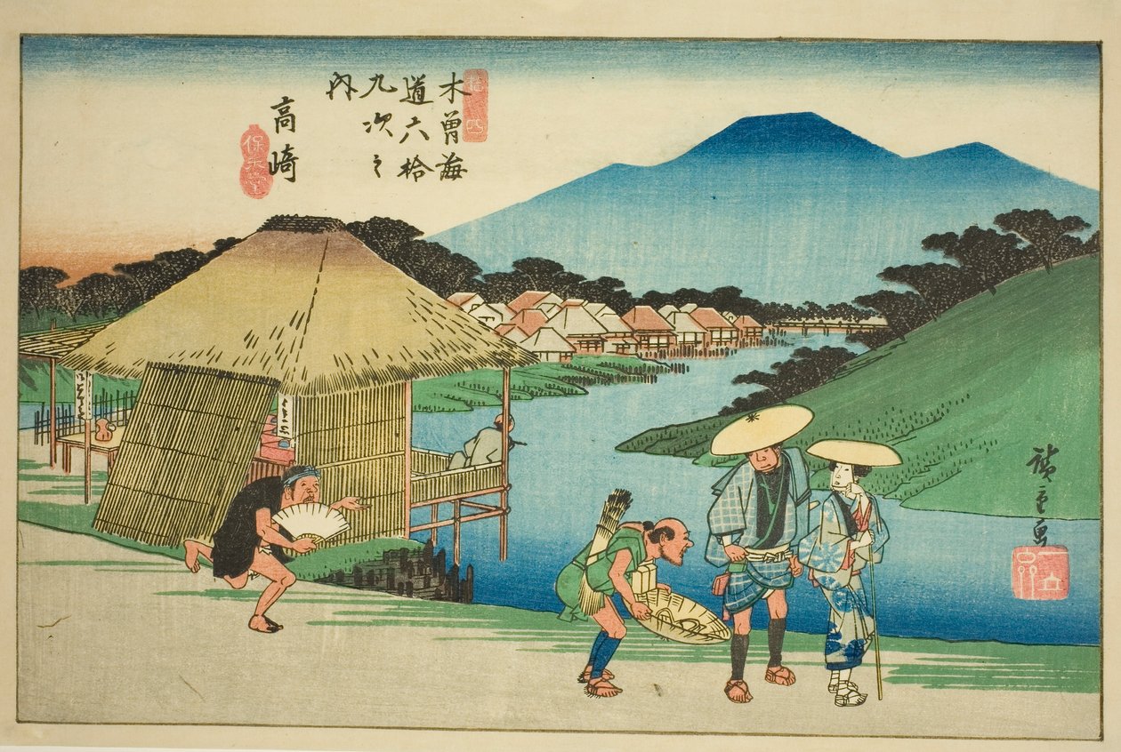 z. 14: Takasaki, ze série ``Shi xty-devět S taion of te kisokaido