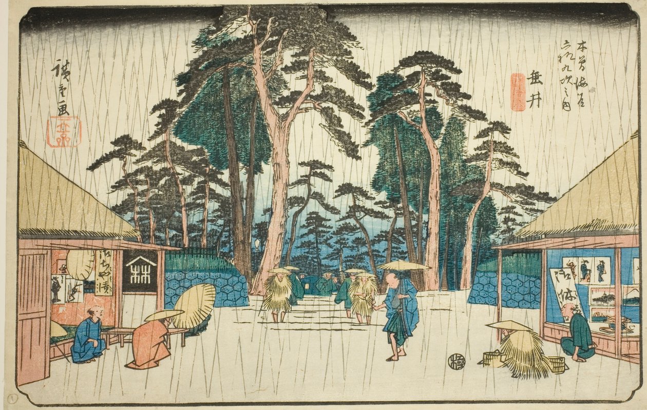 z. 58: Tarui, ze série ``Shi xty-devět S taions of kisokaido