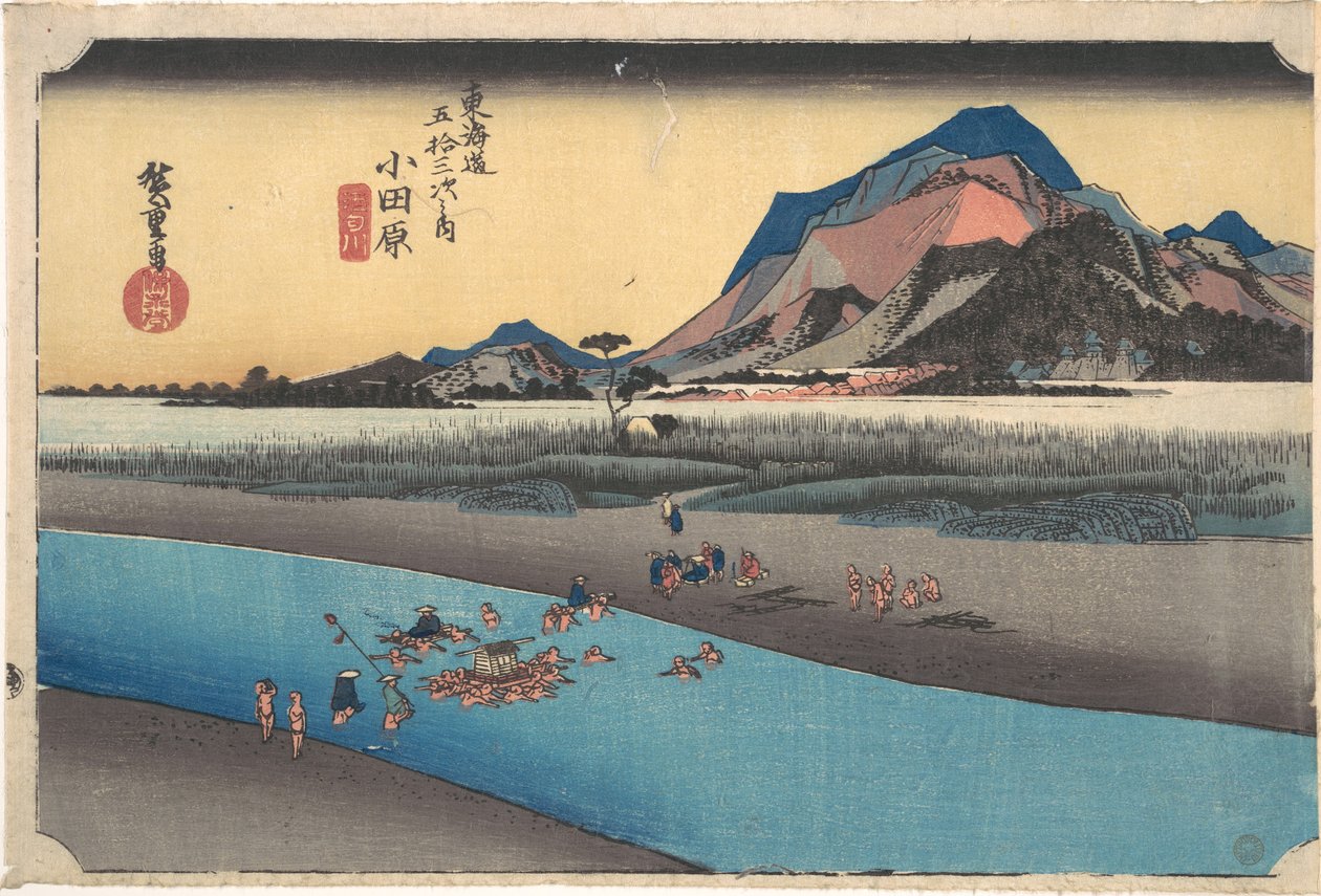 Odawara; Sakogawa od Utagawa Hiroshige