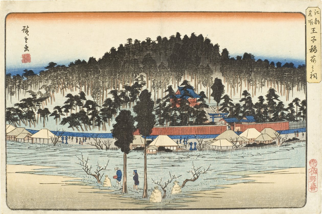 Svatyně Ōji Inari od Utagawa Hiroshige