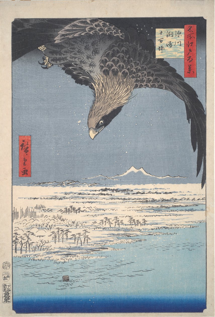Plain at Susaki, Fukagawa, ze série Sto pohledů na Edo od Utagawa Hiroshige
