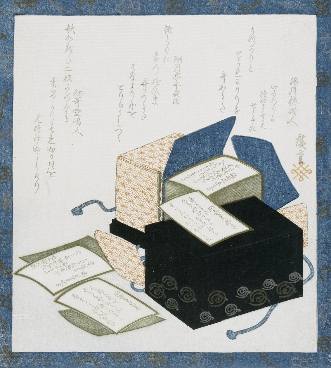 Básnické kartičky ze sbírky „Sto básní od sta básníků“ od Utagawa Hiroshige