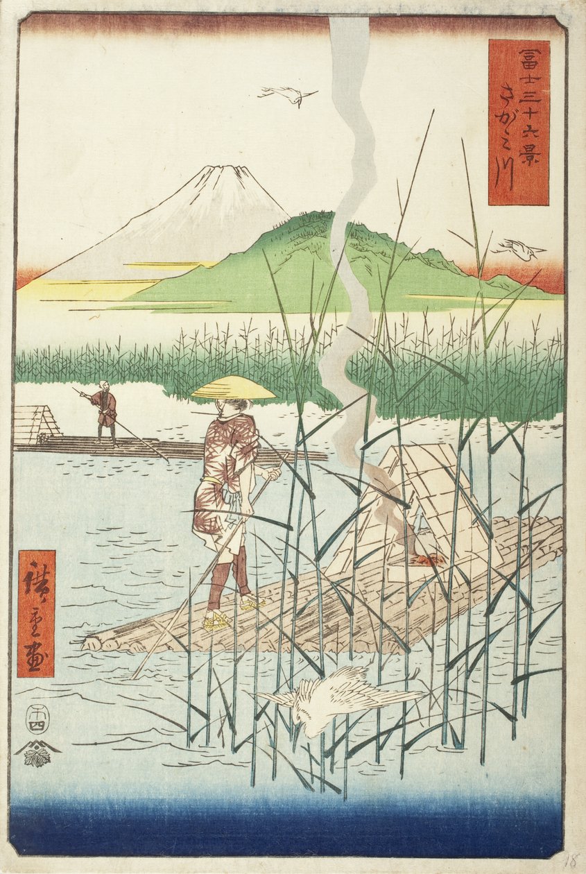 Řeka Sagami od Utagawa Hiroshige