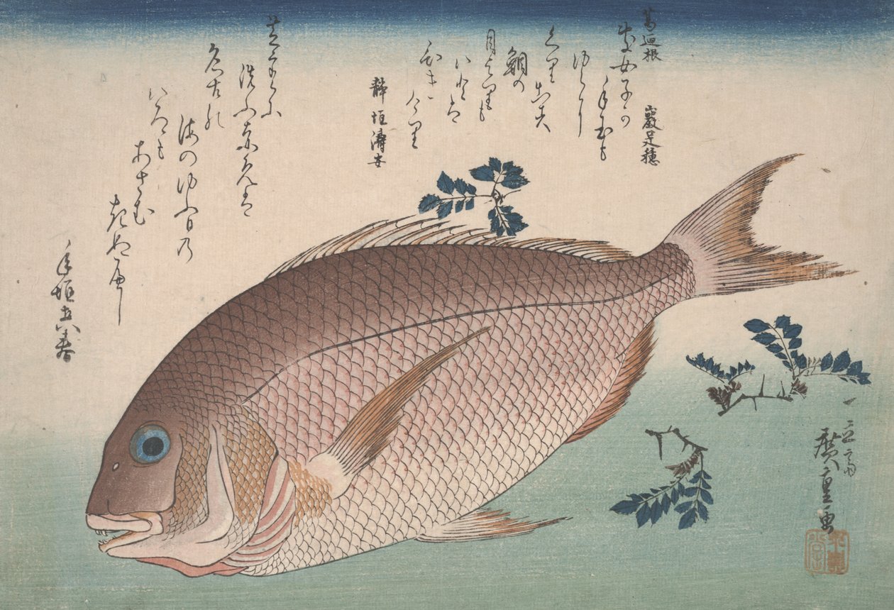 Pražma a pepř Sansho, kolem roku 1830 od Utagawa Hiroshige