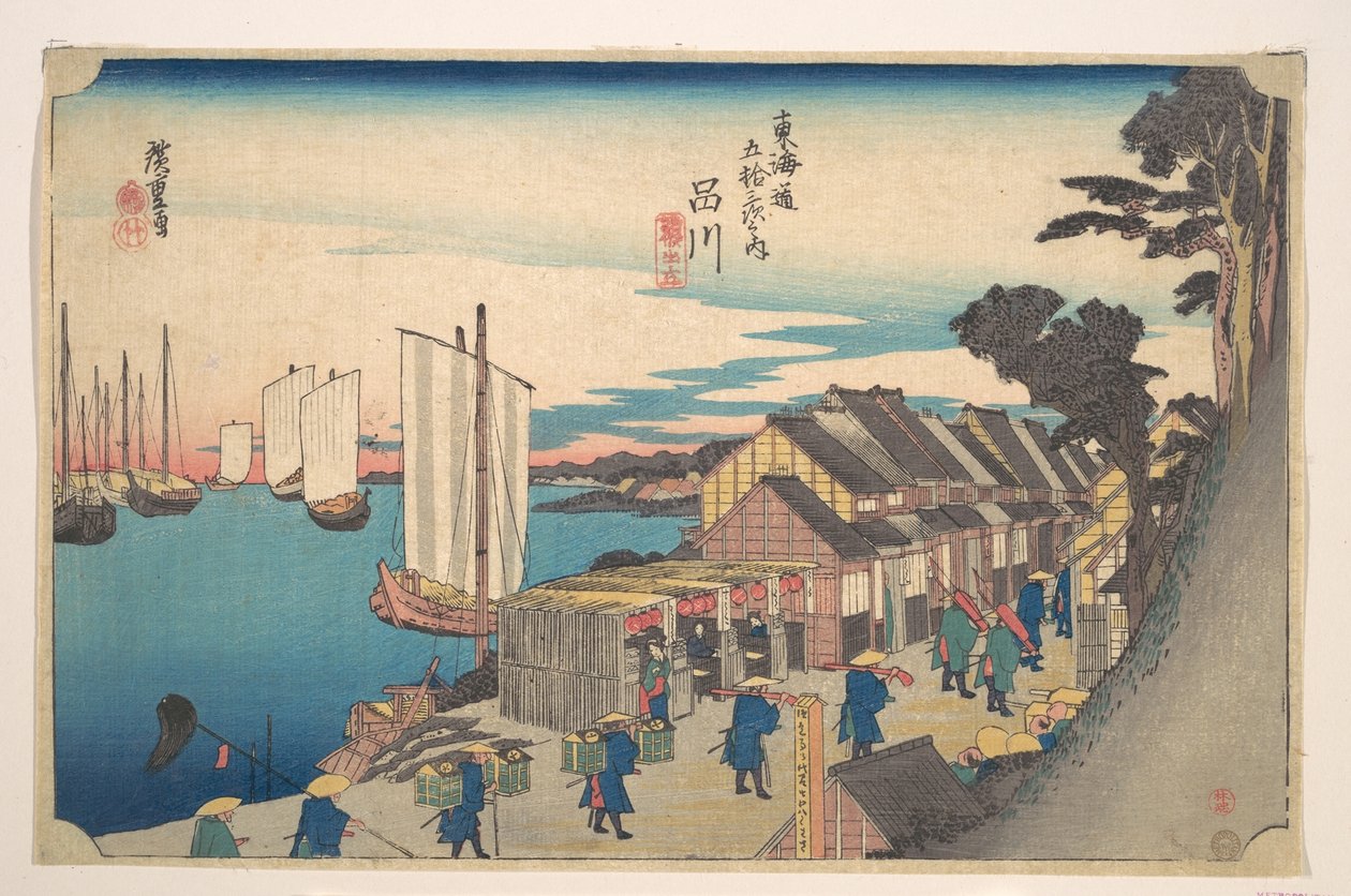 Šinagawa; Šoko Detači od Utagawa Hiroshige
