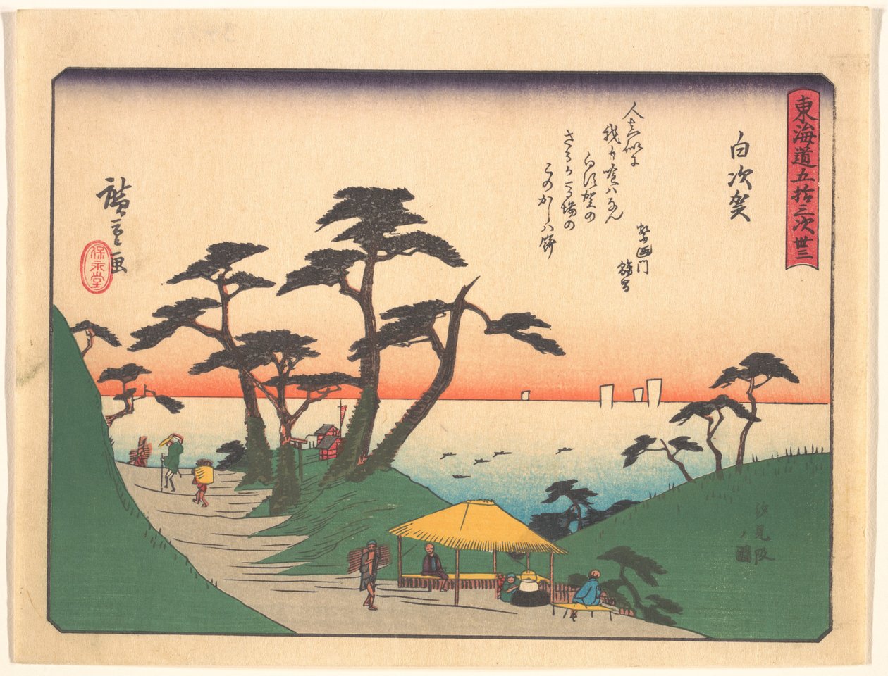 Shirasuka, ze série „Padesát tři stanice na cestě Tōkaidō“ od Utagawa Hiroshige