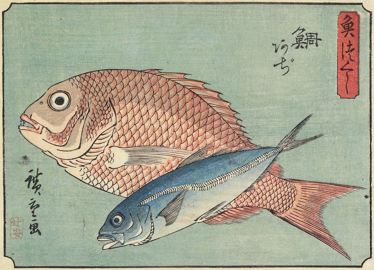 Chňapal a vrana, 1830-1844 od Utagawa Hiroshige