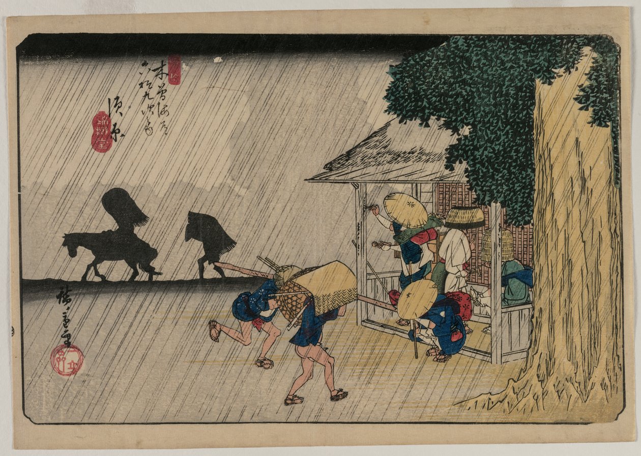 Suhara, ze série Šedesát devět stanic Kisokaido od Utagawa Hiroshige