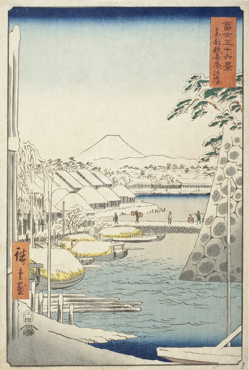 Nábřeží u Sukiya ve Východním hlavním městě od Utagawa Hiroshige
