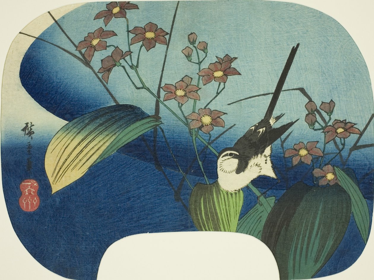 Konipas a monochorie od Utagawa Hiroshige