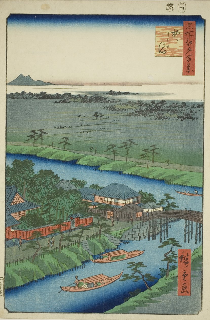 Yanagishima, ze seriálu ``Pohledy Ridge dre d fanet na Edo (Sto slavných pohledů na Edo)