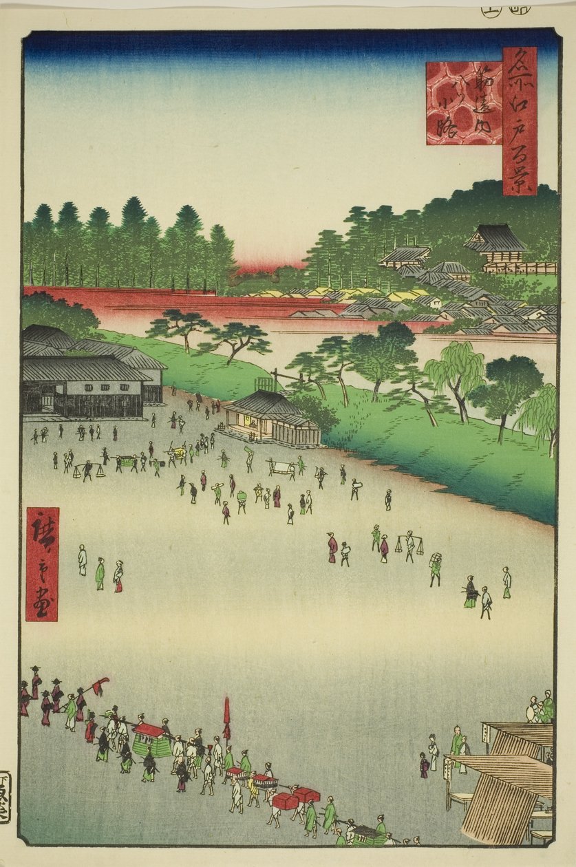 Yatsu historický fakt, faktorem je zkřížení ruky od Utagawa Hiroshige
