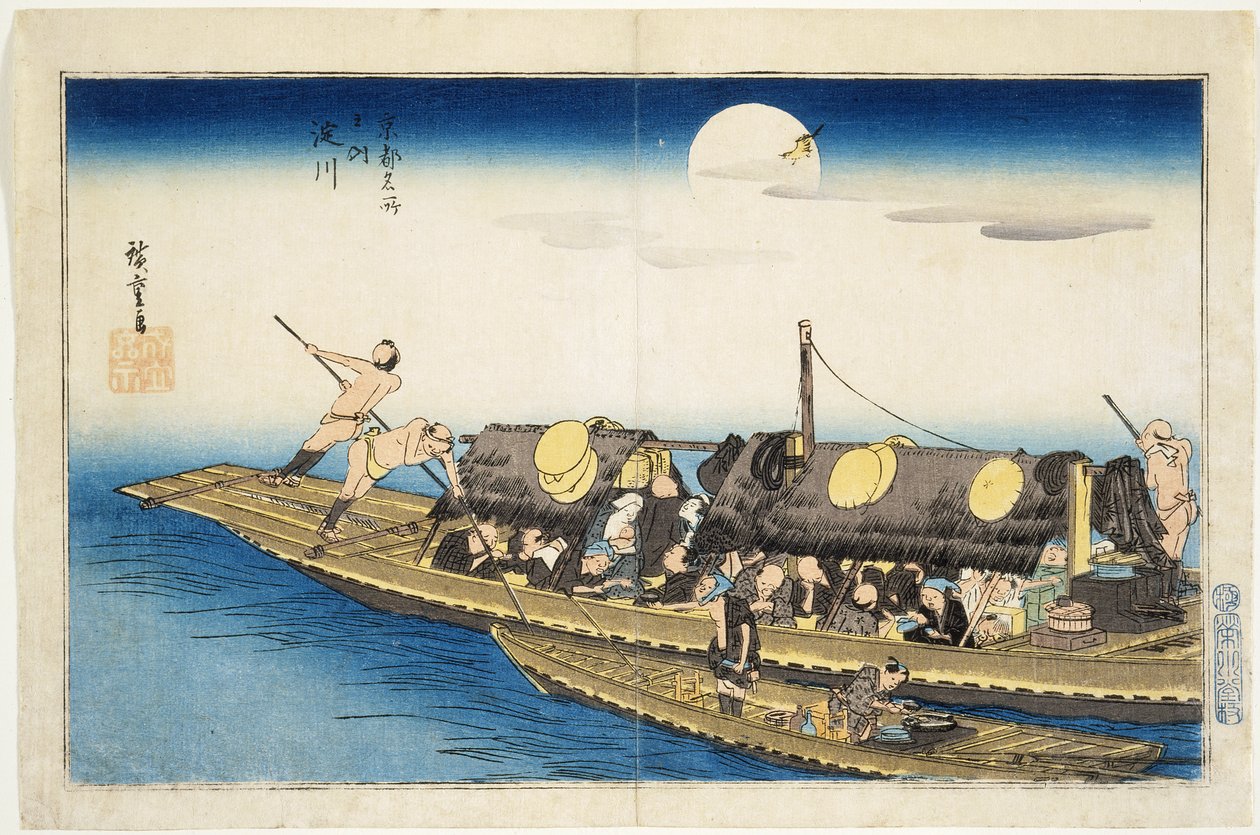 Řeka Yodo od Utagawa Hiroshige