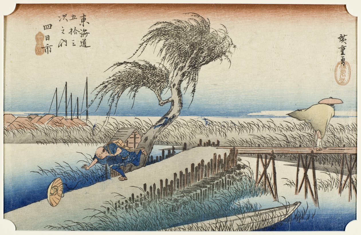 Jokkači: řeka Mie od Utagawa Hiroshige