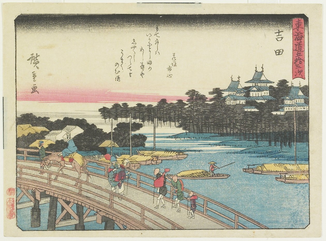 Jošida, 1837-1844 od Utagawa Hiroshige