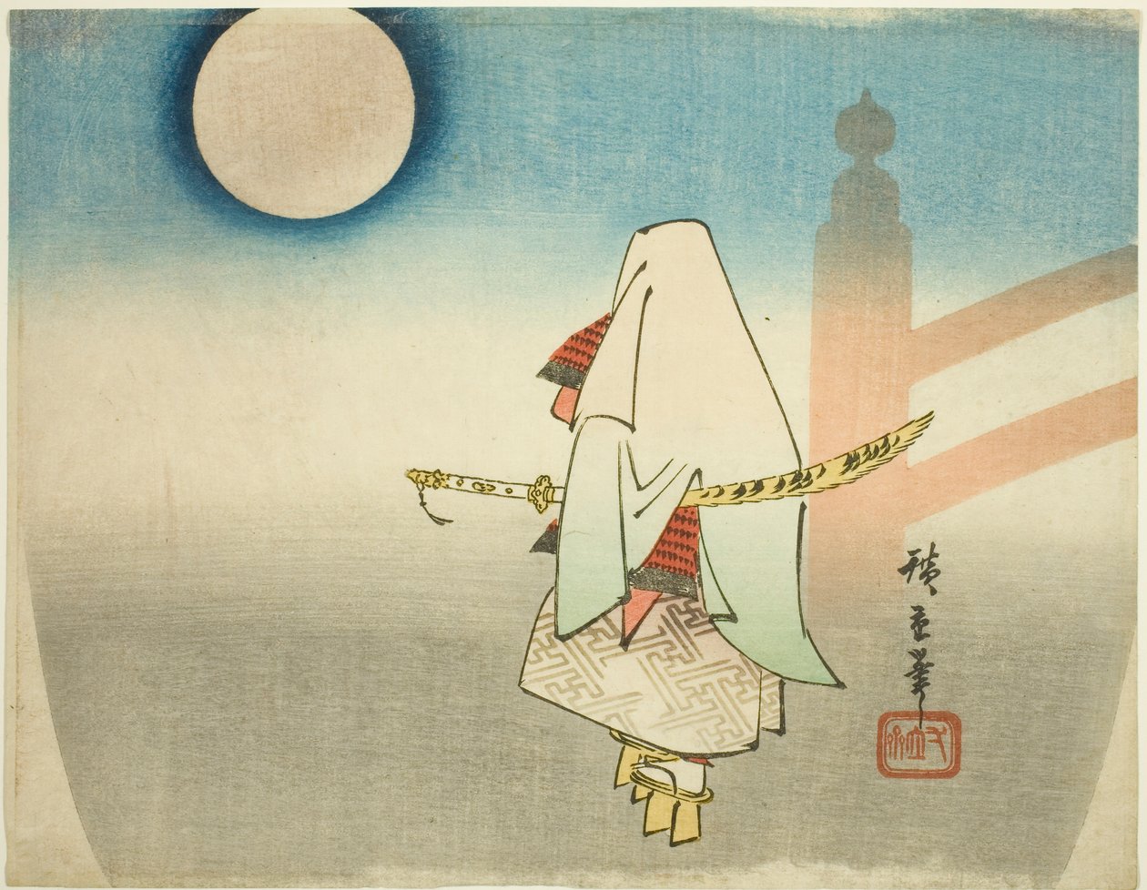 Yoshitsune Light ts Benkei At Mutual Help B rozum od Utagawa Hiroshige