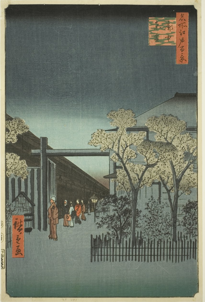 Yoshiwara I cítil Kurt rs za úsvitu (každý Chu Shinonome), ze seriálu ``Ridge dred daleko s pohledy na Edo (Sto slavných pohledů na Edo)