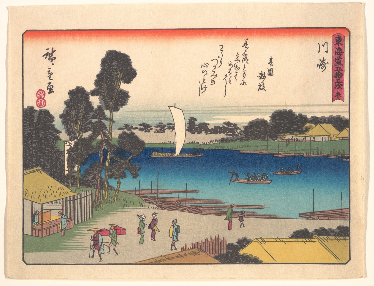 53 zastávek na cestě Tōkaidō – Kawasaki od Utagawa Hiroshige