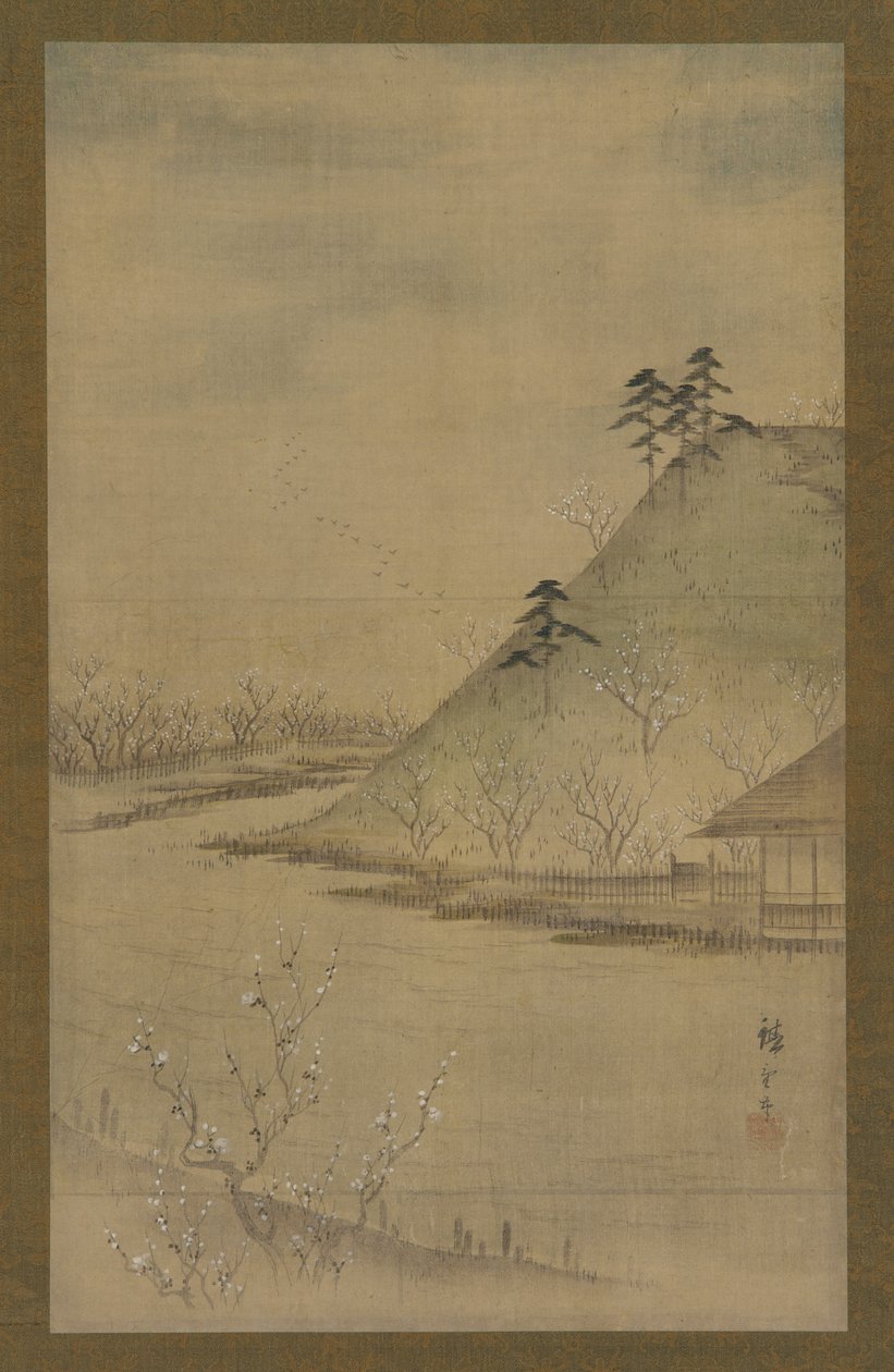 Jarní krajina, polovina 19. století. od Utagawa Hiroshige II
