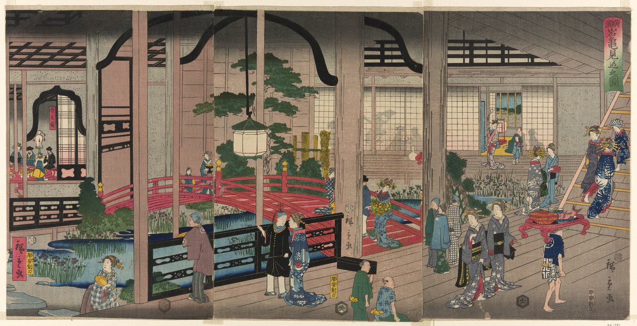 Inteligentní lidé v Jokohamě od Utagawa Hiroshige II