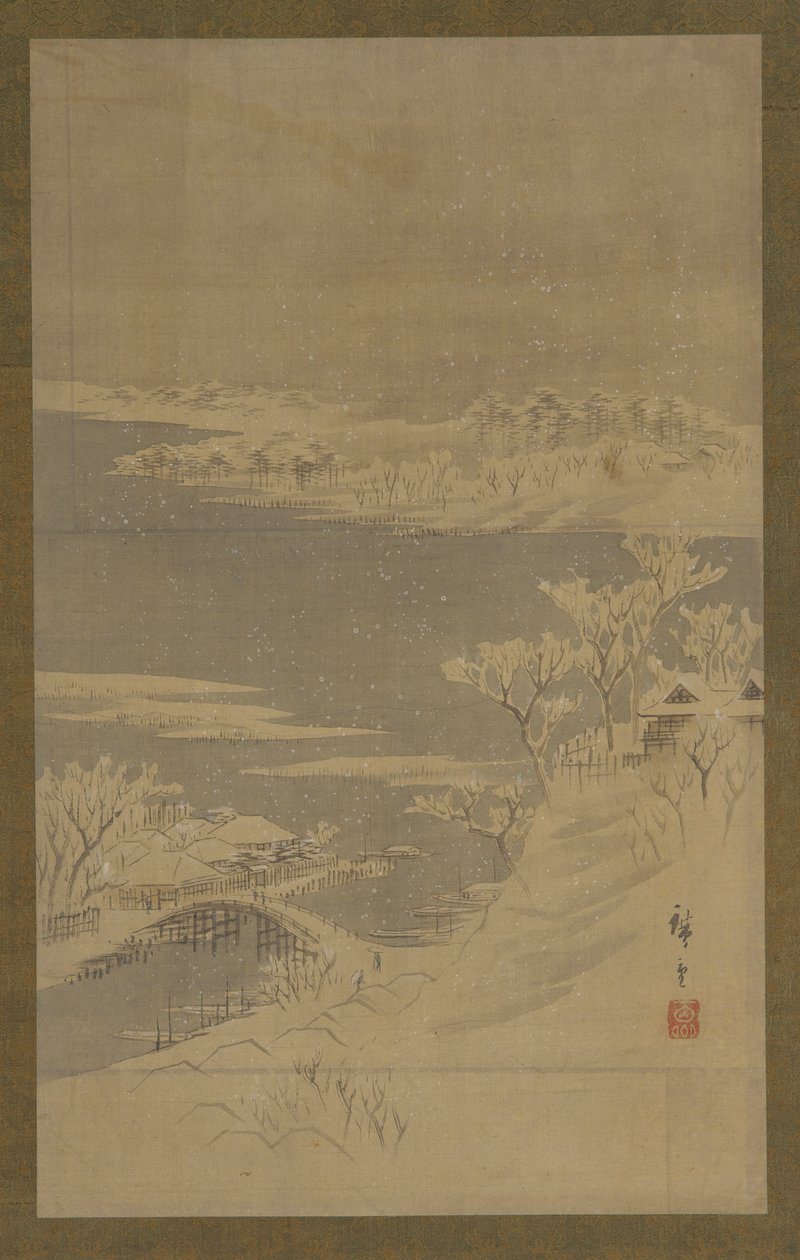 Zimní krajina, polovina 19. století. od Utagawa Hiroshige II